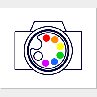 abstract camera and color palette Posters and Art